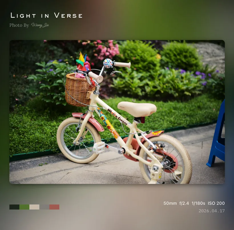 Color palettes photo border: Colors of the day, example 9
