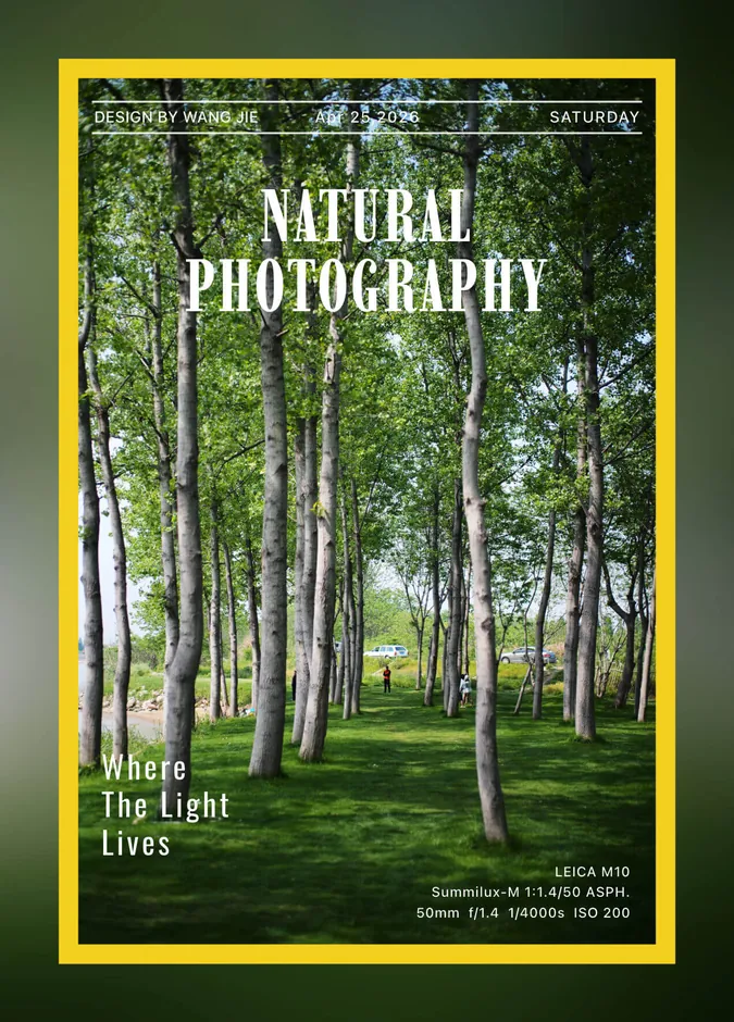 Poster & magazine photo border: Field journal, example 4