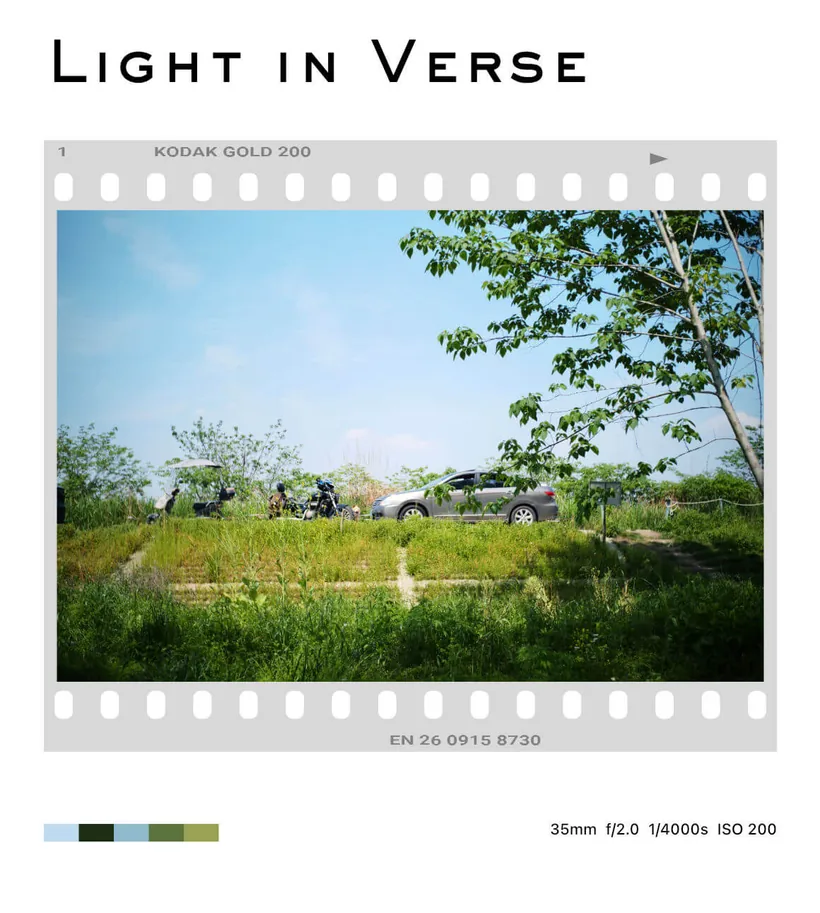 Poster & magazine photo border: Colors of the day, example 7