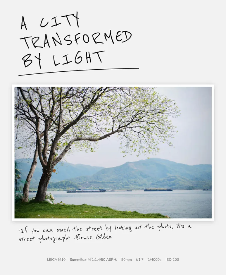 Poster & magazine photo border: City daydreams, example 9